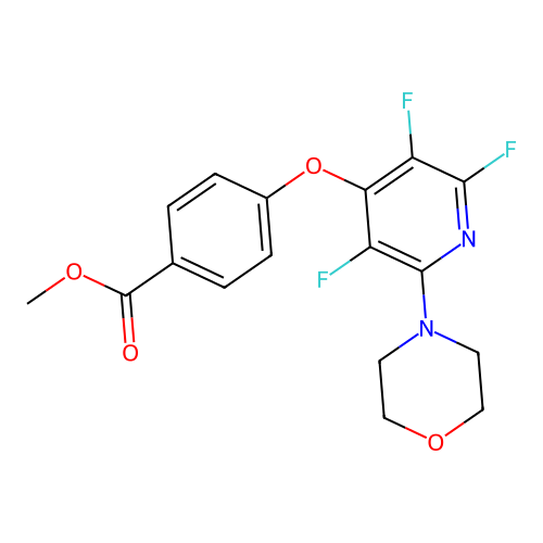 Methyl 4-[(2,3,5-trifluoro-6-morpholin-4-ylpyridin-4-yl)oxy]benzoate structure