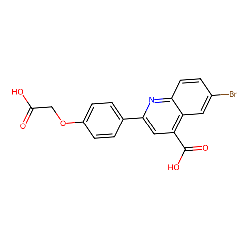 6-bromo-2-[4-(carboxymethoxy)phenyl]quinoline-4-carboxylic Acid structure