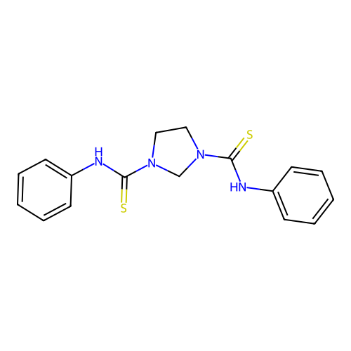 1,3-Imidazolidinedicarbothioamide, N,N'-diphenyl- structure