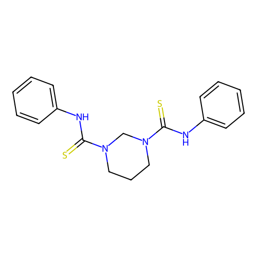 1,3(2H,4H)-Pyrimidinedicarbothioamide, dihydro-N,N'-diphenyl- structure