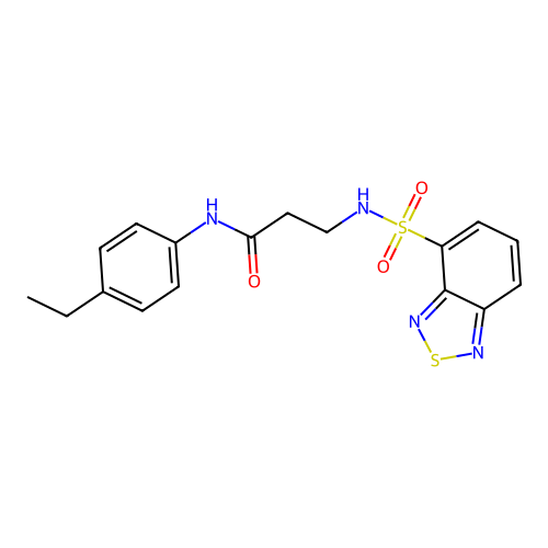 3-(Benzo[c][1,2,5]thiadiazole-4-sulfonamido)-N-(4-ethylphenyl)propanamide structure