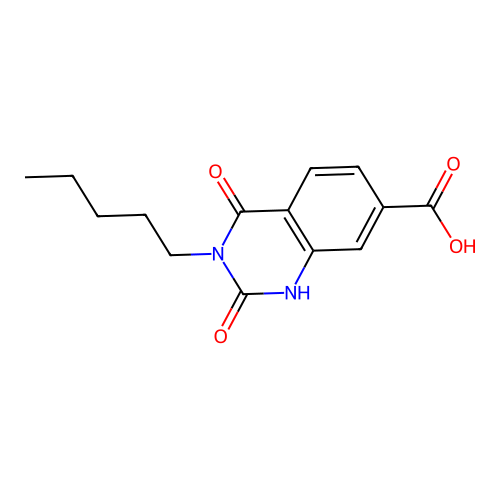 2,4-Dioxo-3-pentyl-1,2,3,4-tetrahydroquinazoline-7-carboxylic acid structure
