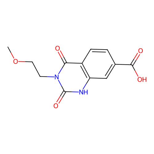 3-(2-Methoxyethyl)-2,4-dioxo-1,2,3,4-tetrahydroquinazoline-7-carboxylic acid structure