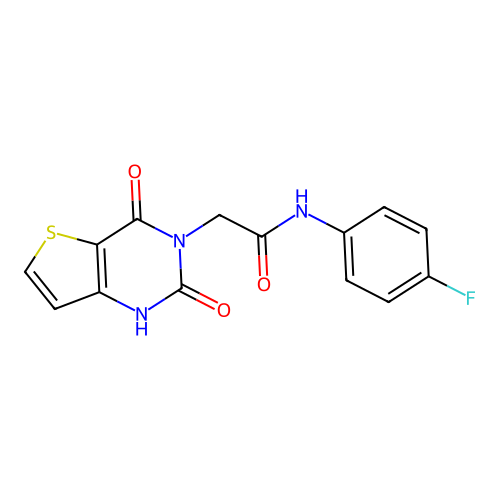 2-(2,4-dioxo-1H-thieno[3,2-d]pyrimidin-3-yl)-N-(4-fluorophenyl)acetamide structure