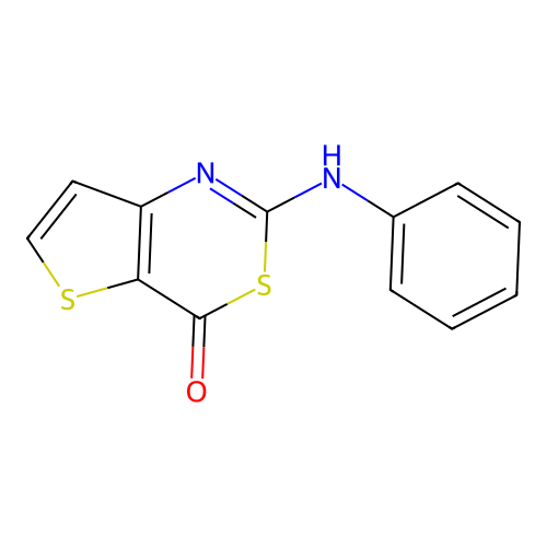 2-(phenylamino)-4H-thieno[3,2-d][1,3]thiazin-4-one structure