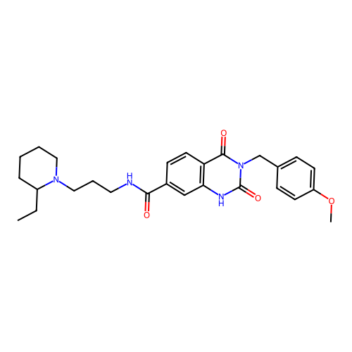 N-(3-(2-ethylpiperidin-1-yl)propyl)-3-(4-methoxybenzyl)-2,4-dioxo-1,2,3,4-tetrahydroquinazoline-7-carboxamide structure