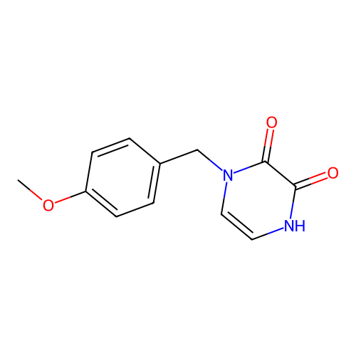 4-[(4-methoxyphenyl)methyl]-1H-pyrazine-2,3-dione structure