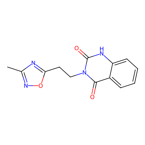 2-hydroxy-3-[2-(3-methyl-1,2,4-oxadiazol-5-yl)ethyl]quinazolin-4(3H)-one structure