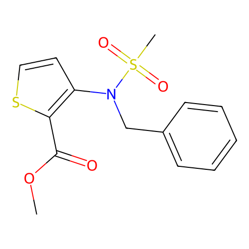 Methyl 3-[benzyl(methylsulfonyl)amino]thiophene-2-carboxylate structure