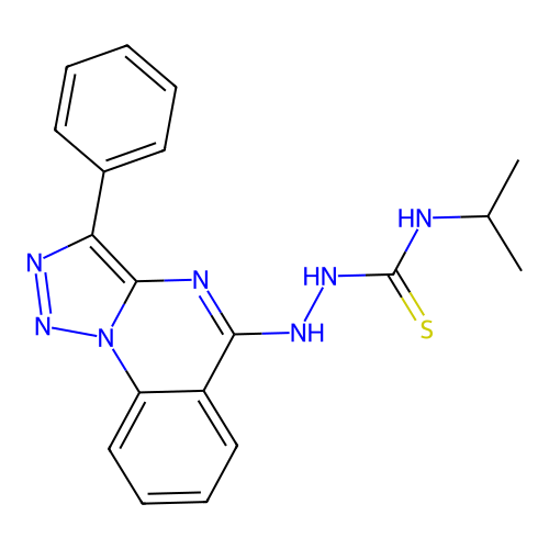 1-[(3-Phenyltriazolo[1,5-a]quinazolin-5-yl)amino]-3-propan-2-ylthiourea structure