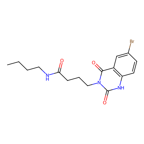 4-(6-bromo-2,4-dioxo-1H-quinazolin-3-yl)-N-butylbutanamide structure