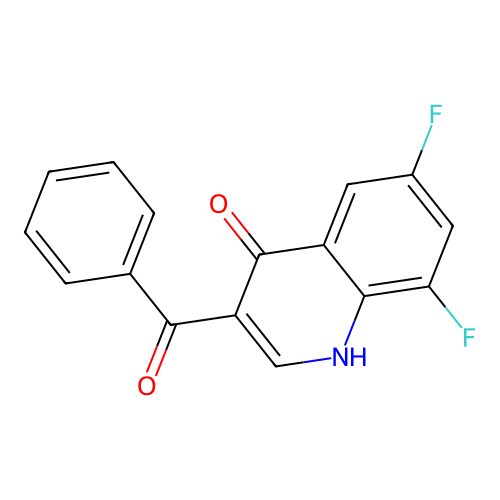 6,8-difluoro-3-(phenylcarbonyl)quinolin-4(1H)-one structure