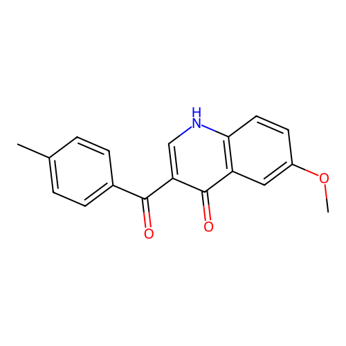 6-methoxy-3-[(4-methylphenyl)carbonyl]quinolin-4(1H)-one structure