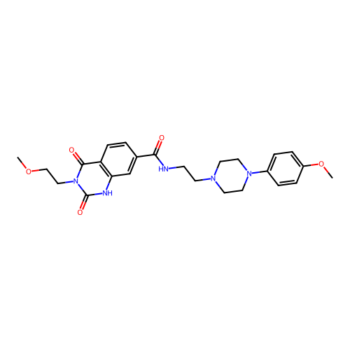 3-(2-methoxyethyl)-N-{2-[4-(4-methoxyphenyl)piperazin-1-yl]ethyl}-2,4-dioxo-1,2,3,4-tetrahydroquinazoline-7-carboxamide structure