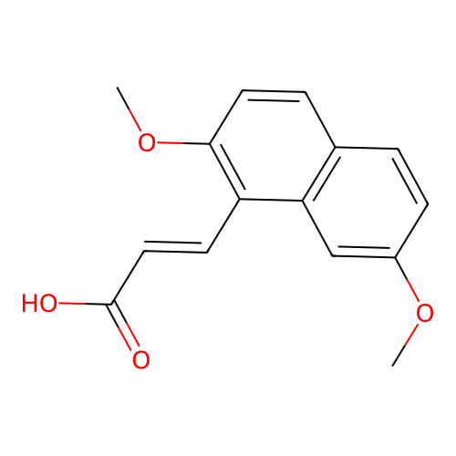 2-Propenoic acid, 3-(2,7-dimethoxy-1-naphthalenyl)- structure
