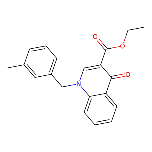 Ethyl 1-[(3-methylphenyl)methyl]-4-oxo-1,4-dihydroquinoline-3-carboxylate structure