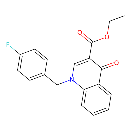 Ethyl 1-[(4-fluorophenyl)methyl]-4-oxoquinoline-3-carboxylate structure