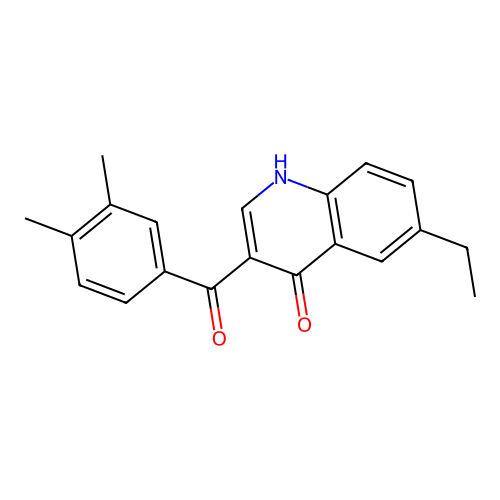 3-[(3,4-dimethylphenyl)carbonyl]-6-ethylquinolin-4(1H)-one structure