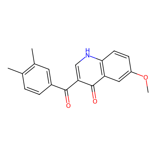 3-(3,4-dimethylbenzoyl)-6-methoxy-1H-quinolin-4-one structure