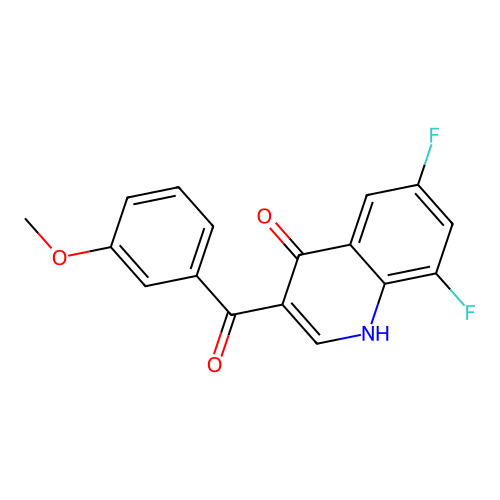 6,8-difluoro-3-(3-methoxybenzoyl)quinolin-4(1H)-one structure