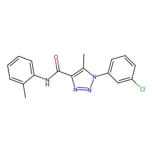1-(3-chlorophenyl)-5-methyl-N-(2-methylphenyl)-1H-1,2,3-triazole-4-carboxamide structure