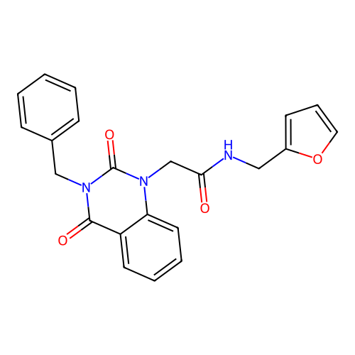 2-(3-benzyl-2,4-dioxo-3,4-dihydroquinazolin-1(2H)-yl)-N-(furan-2-ylmethyl)acetamide structure