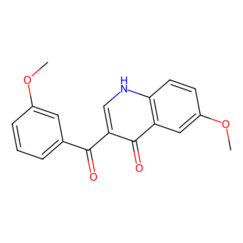 6-methoxy-3-(3-methoxybenzoyl)quinolin-4(1H)-one structure