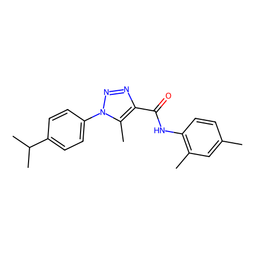 N-(2,4-dimethylphenyl)-5-methyl-1-[4-(propan-2-yl)phenyl]-1H-1,2,3-triazole-4-carboxamide structure
