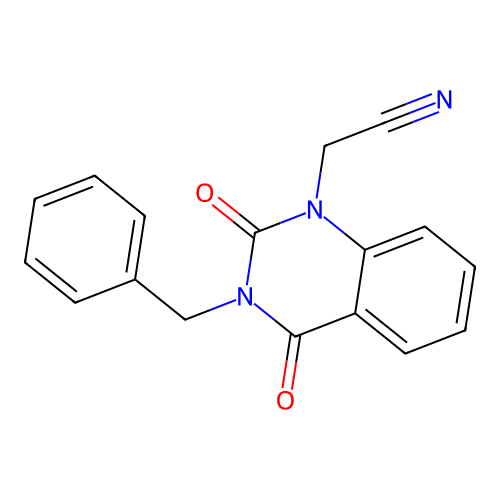 2-(3-Benzyl-2,4-dioxo-1,2,3,4-tetrahydroquinazolin-1-yl)acetonitrile structure