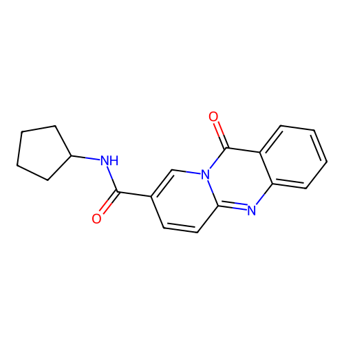 N-cyclopentyl-11-oxopyrido[2,1-b]quinazoline-8-carboxamide structure