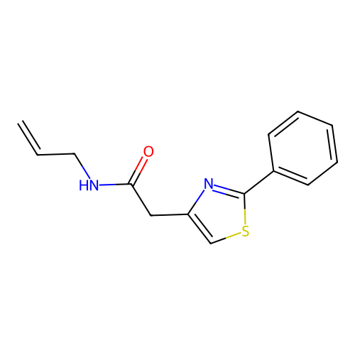 2-(2-phenyl-1,3-thiazol-4-yl)-N-(prop-2-en-1-yl)acetamide structure