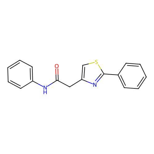 N-phenyl-2-(2-phenyl-1,3-thiazol-4-yl)acetamide structure