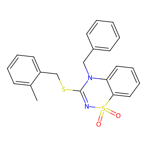 4-benzyl-3-[(2-methylphenyl)methylsulfanyl]-1 structure