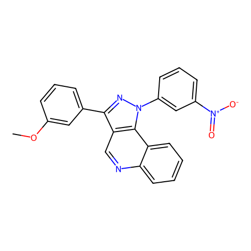 3-(3-methoxyphenyl)-1-(3-nitrophenyl)-1H-pyrazolo[4,3-c]quinoline structure