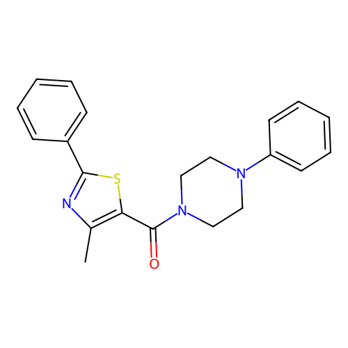 1-(4-Methyl-2-phenyl-1,3-thiazole-5-carbonyl)-4-phenylpiperazine structure