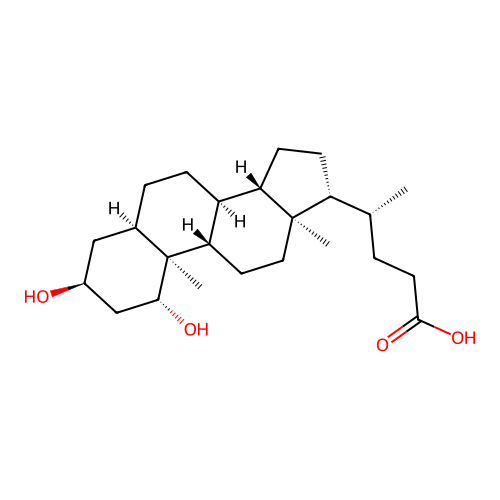 1beta,3alpha-Dihydroxy-5beta-cholan-24-oic Acid structure