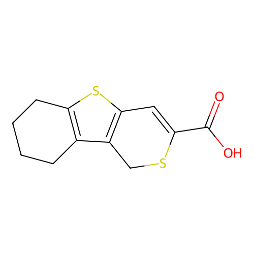 6,7,8,9-tetrahydro-1H-thiopyrano[4,3-b][1]benzothiole-3-carboxylic acid structure