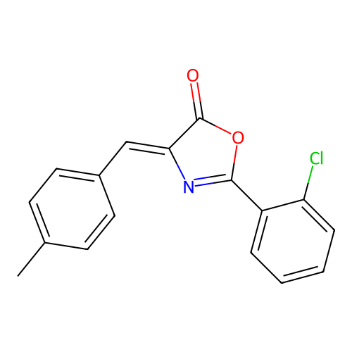 2-(2-Chlorophenyl)-4-(4-methylbenzylidene)oxazol-5(4H)-one structure