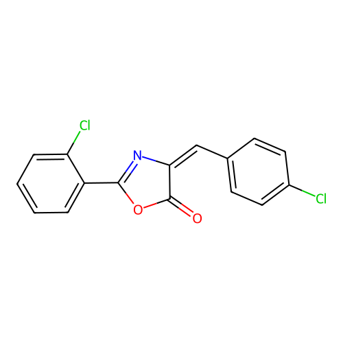 5(4H)-Oxazolone, 2-(2-chlorophenyl)-4-[(4-chlorophenyl)methylene]- structure