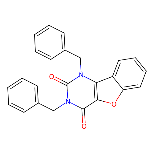 1,3-Dibenzyl-[1]benzofuro[3,2-d]pyrimidine-2,4-dione structure