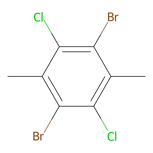 Benzene, 1,4-dibromo-2,5-dichloro-3,6-dimethyl- structure