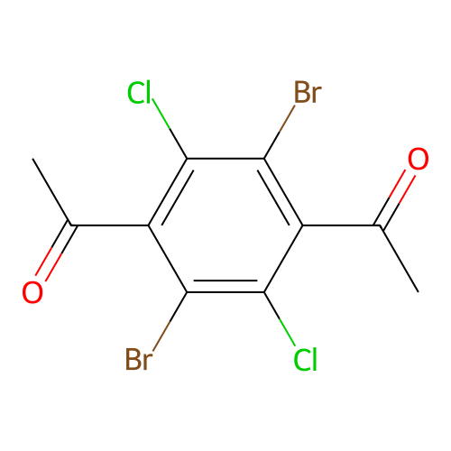 Ethanone, 1,1'-(2,5-dibromo-3,6-dichloro-1,4-phenylene)bis- structure