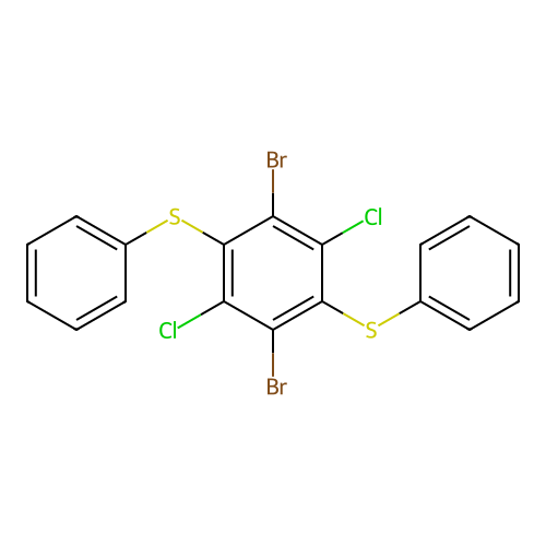 Benzene, 1,4-dibromo-2,5-dichloro-3,6-bis(phenylthio)- structure