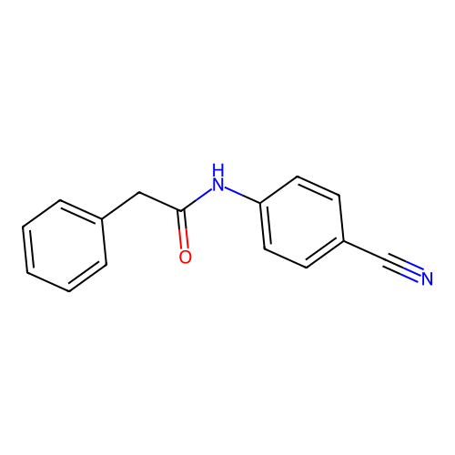 N-(4-cyanophenyl)-2-phenylacetamide structure