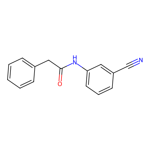N-(3-cyanophenyl)-2-phenylacetamide structure