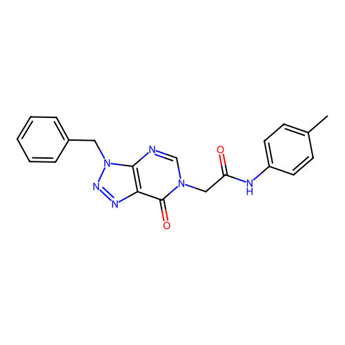 2-(3-benzyl-7-oxotriazolo[4,5-d]pyrimidin-6-yl)-N-(4-methylphenyl)acetamide structure