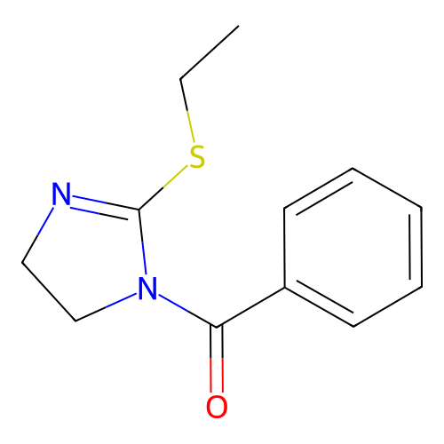 (2-(ethylthio)-4,5-dihydro-1H-imidazol-1-yl)(phenyl)methanone structure