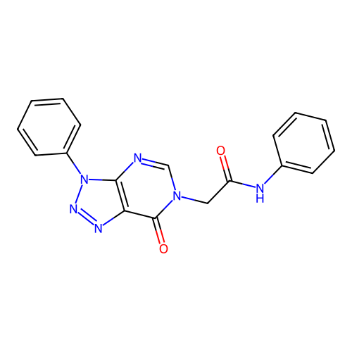 2-(7-oxo-3-phenyl-3H-[1,2,3]triazolo[4,5-d]pyrimidin-6(7H)-yl)-N-phenylacetamide structure
