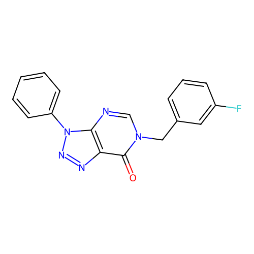 6-[(3-Fluorophenyl)methyl]-3-phenyltriazolo[4,5-d]pyrimidin-7-one structure
