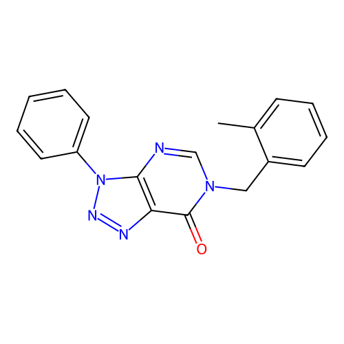 6-[(2-Methylphenyl)methyl]-3-phenyltriazolo[4,5-d]pyrimidin-7-one structure
